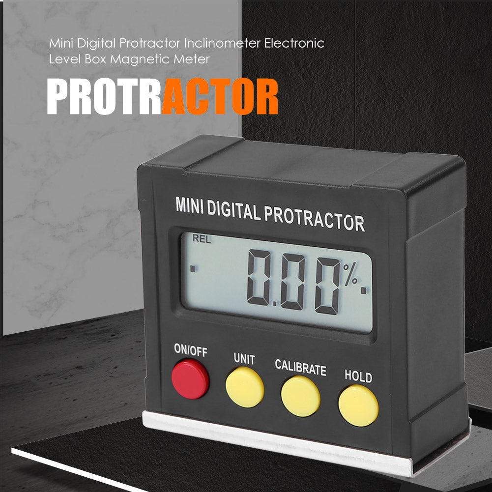 4 Keys Mini Digital Protractor Inclinometer Electronic Level Box Magnetic Meter with LCD Display 4 Keys Mini Digital Protractor Inclinometer Electronic Level Box Magnetic Meter with LCD Display